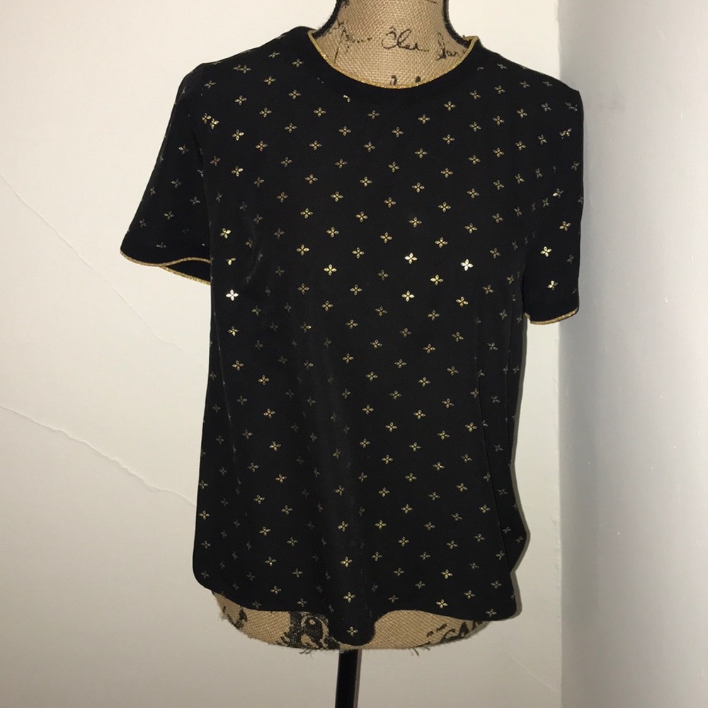 Black and gold top